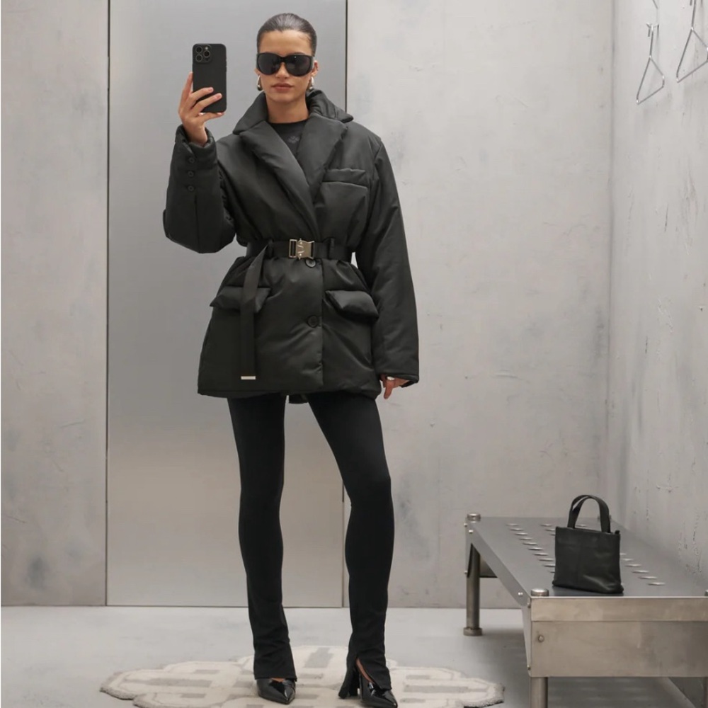Black belted Women Jacket The Couture Club NWT